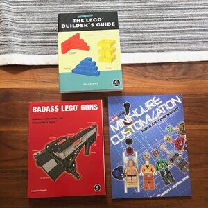 Three LEGO Books Builder's Guide - Minifigure Customization - Badass Lego Guns